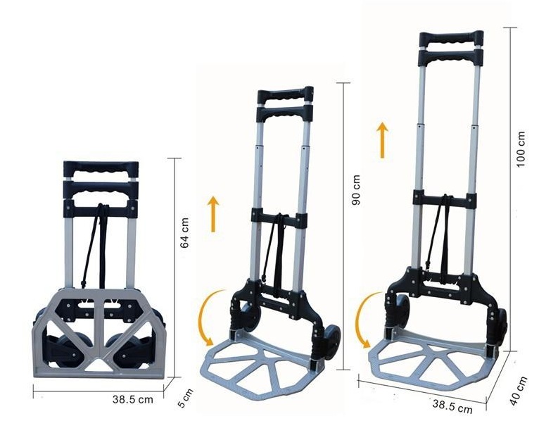 Kích thước xe đẩy hàng 2 bánh H-0036