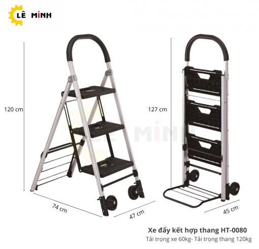 Xe đẩy hàng - Cầu thang xếp HT-0080
