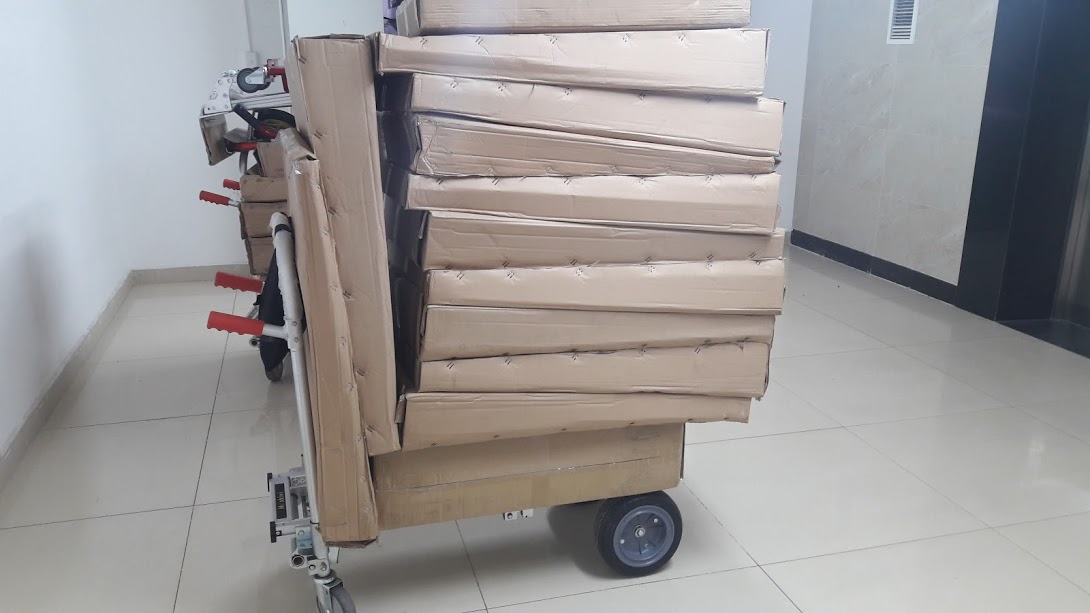Khả năng vận chuyển tuyệt vời của xe đẩy hàng đa năng HS-1009