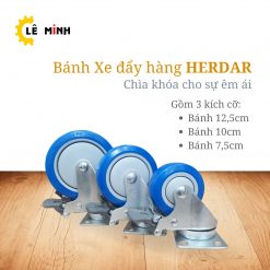 Bánh xe đẩy hàng PU chống ồn