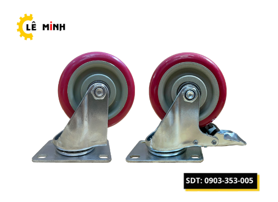 Bánh xe PP Đỏ mận